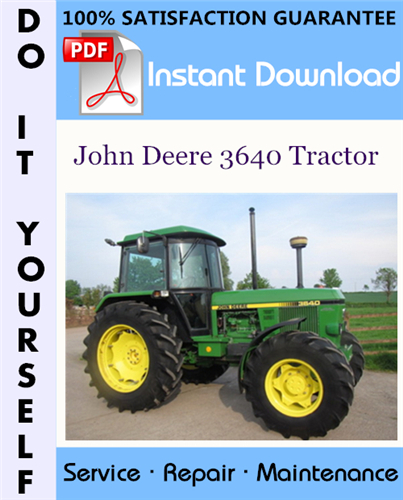 Thumbnail John Deere 3640 Tractor Technical Manual ☆