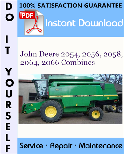 Thumbnail John Deere 2054, 2056, 2058, 2064, 2066 Combines Technical Manual ☆