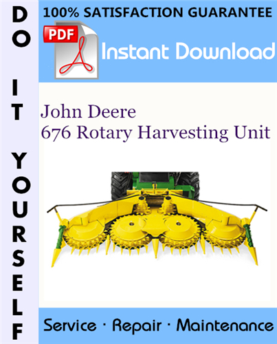 Thumbnail John Deere 676 Rotary Harvesting Unit Service Repair Workshop Manual ☆