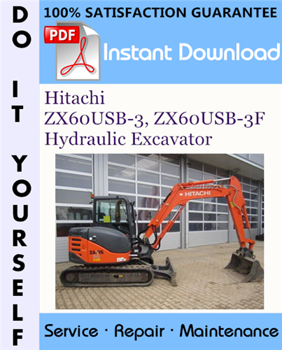 Thumbnail Hitachi ZX60USB-3, ZX60USB-3F Hydraulic Excavator Service Repair Workshop Manual ☆