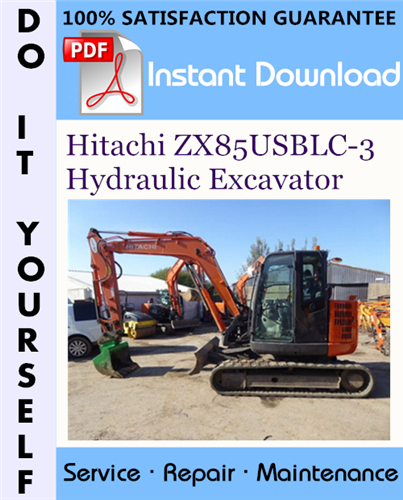 Thumbnail Hitachi ZX85USBLC-3 Hydraulic Excavator Service Repair Workshop Manual ☆