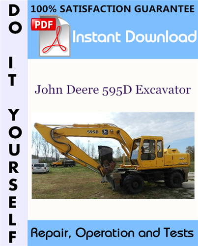 Thumbnail John Deere 595D Excavator Repair, Operation and Tests Technical Manual ☆