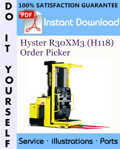 Thumbnail Hyster R30XM3 (H118) Order Picker Parts Manual ☆