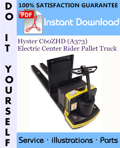 Thumbnail Hyster C60ZHD (A373) Electric Center Rider Pallet Truck Parts Manual ☆