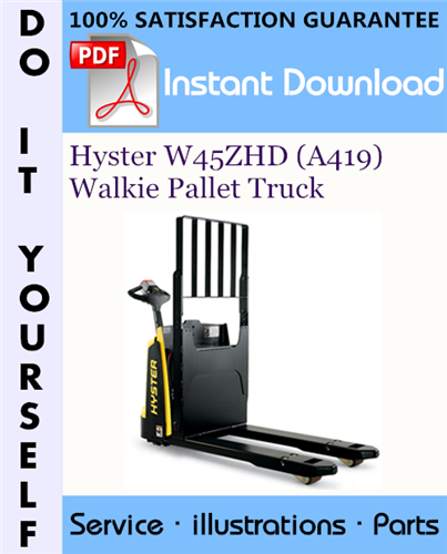 Thumbnail Hyster W45ZHD (A419) Walkie Pallet Truck Parts Manual ☆