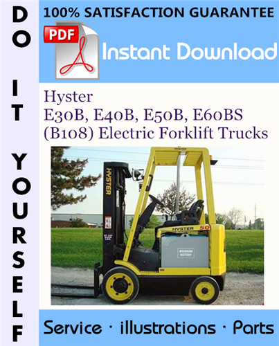 Thumbnail Hyster E30B, E40B, E50B, E60BS (B108) Electric Forklift Trucks Parts Manual ☆