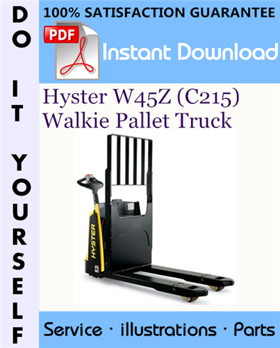 Thumbnail Hyster W45Z (C215) Walkie Pallet Truck Parts Manual ☆