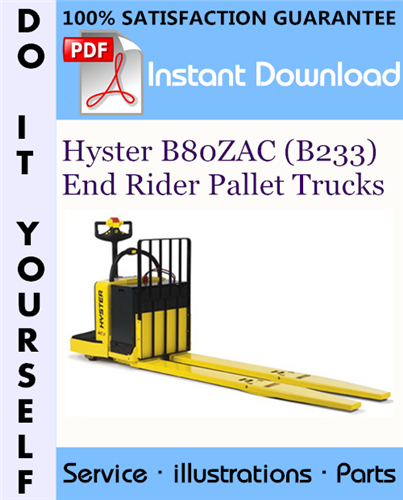 Thumbnail Hyster B80ZAC (B233) End Rider Pallet Trucks Parts Manual ☆