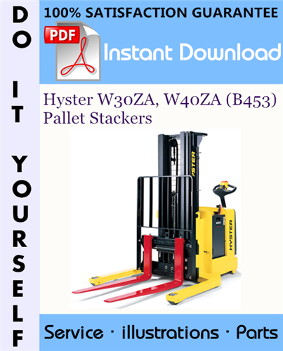 Thumbnail Hyster W30ZA, W40ZA (B453) Pallet Stackers Parts Manual ☆