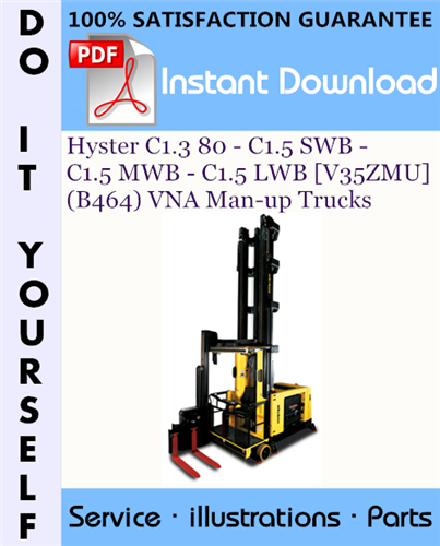 Thumbnail Hyster C1.3 80 - C1.5 SWB - C1.5 MWB - C1.5 LWB [V35ZMU] (B464) VNA Man-up Trucks Parts Manual ☆