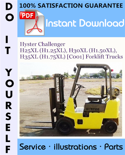 Thumbnail Hyster Challenger H25XL (H1.25XL), H30XL (H1.50XL), H35XL (H1.75XL) [C001] Forklift Trucks Parts Manual ☆