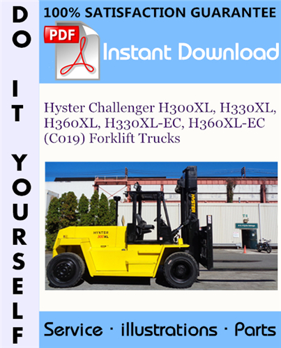 Thumbnail Hyster Challenger H300XL, H330XL, H360XL, H330XL-EC, H360XL-EC (C019) Forklift Trucks Parts Manual ☆