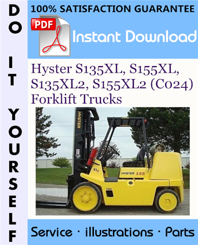 Thumbnail Hyster S135XL, S155XL, S135XL2, S155XL2 (C024) Forklift Trucks Parts Manual ☆
