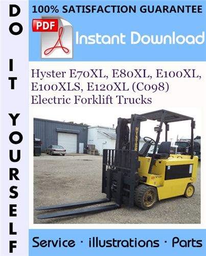 Thumbnail Hyster E70XL, E80XL, E100XL, E100XLS, E120XL (C098) Electric Forklift Trucks Parts Manual ☆