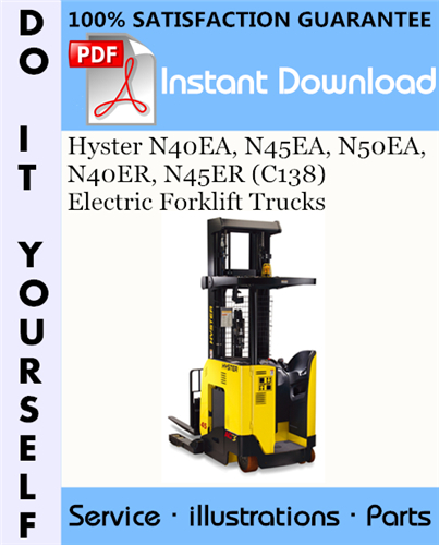 Thumbnail Hyster N40EA, N45EA, N50EA, N40ER, N45ER (C138) Electric Forklift Trucks Parts Manual ☆