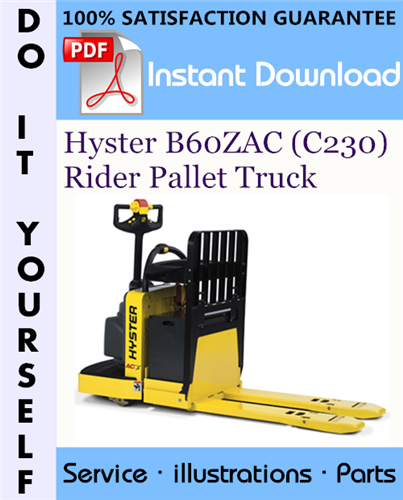 Thumbnail Hyster B60ZAC (C230) Rider Pallet Truck Parts Manual ☆