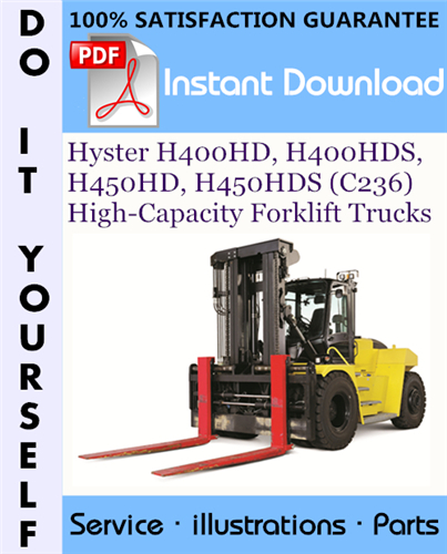 Thumbnail Hyster H400HD, H400HDS, H450HD, H450HDS (C236) High-Capacity Forklift Trucks Parts Manual ☆