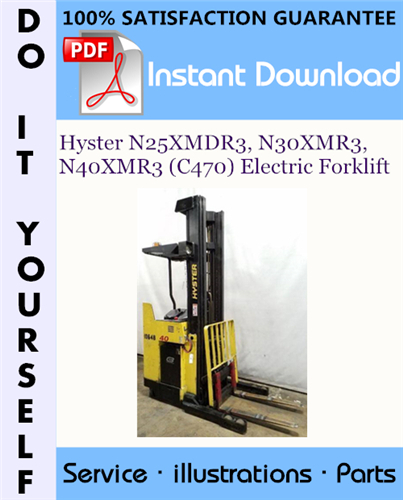 Thumbnail Hyster N25XMDR3, N30XMR3, N40XMR3 (C470) Electric Forklift Parts Manual ☆