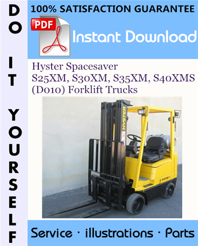 Thumbnail Hyster Spacesaver S25XM, S30XM, S35XM, S40XMS (D010) Forklift Trucks Parts Manual ☆