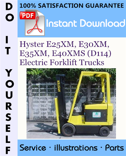 Thumbnail Hyster E25XM, E30XM, E35XM, E40XMS (D114) Electric Forklift Trucks Parts Manual ☆