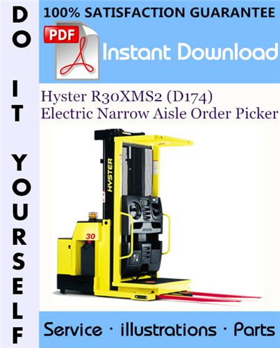 Thumbnail Hyster R30XMS2 (D174) Electric Narrow Aisle Order Picker Parts Manual ☆