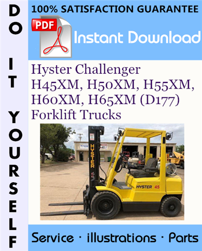 Thumbnail Hyster Challenger H45XM, H50XM, H55XM, H60XM, H65XM (D177) Forklift Trucks Parts Manual ☆