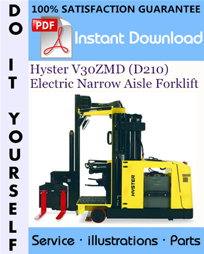 Thumbnail Hyster V30ZMD (D210) Electric Narrow Aisle Forklift Parts Manual ☆