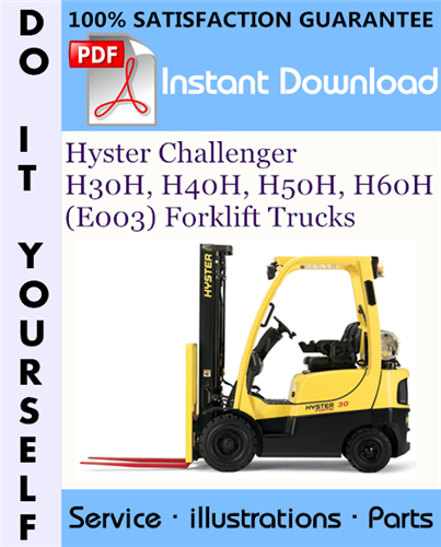 Thumbnail Hyster Challenger H30H, H40H, H50H, H60H (E003) Forklift Trucks Parts Manual ☆