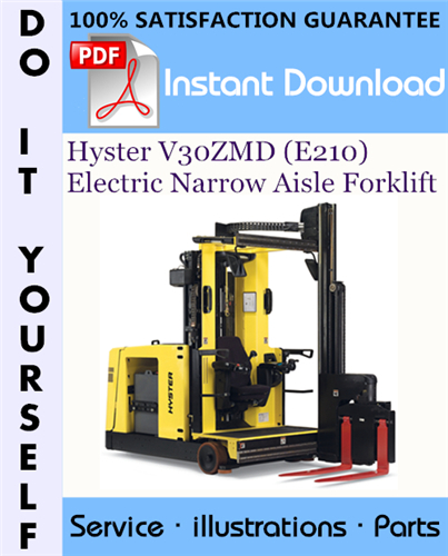 Thumbnail Hyster V30ZMD (E210) Electric Narrow Aisle Forklift Parts Manual ☆