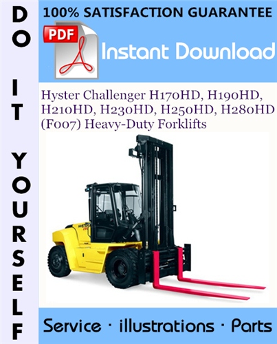Thumbnail Hyster Challenger H170HD, H190HD, H210HD, H230HD, H250HD, H280HD (F007) Heavy-Duty Forklifts Parts Manual ☆ Thumbnail Hyster Challenger H170HD, H190HD, H210HD, H230HD, H250HD, H280HD (F007) Heavy-Duty Forklifts Parts Manual ☆