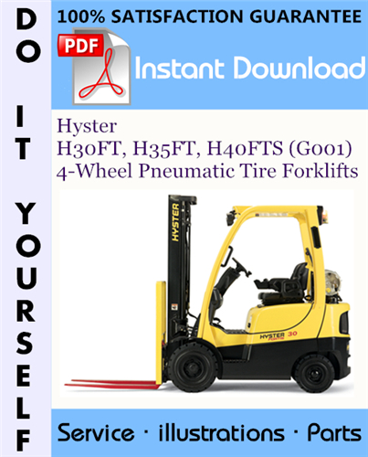 Thumbnail Hyster H30FT, H35FT, H40FTS (G001) 4-Wheel Pneumatic Tire Forklifts Parts Manual ☆ Thumbnail Hyster H30FT, H35FT, H40FTS (G001) 4-Wheel Pneumatic Tire Forklifts Parts Manual ☆