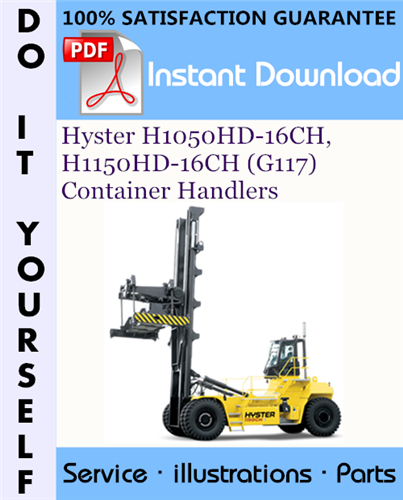 Thumbnail Hyster H1050HD-16CH, H1150HD-16CH (G117) Container Handlers Parts Manual ☆ Thumbnail Hyster H1050HD-16CH, H1150HD-16CH (G117) Container Handlers Parts Manual ☆