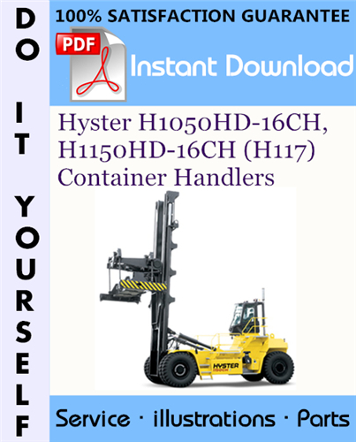 Thumbnail Hyster H1050HD-16CH, H1150HD-16CH (H117) Container Handlers Parts Manual ☆