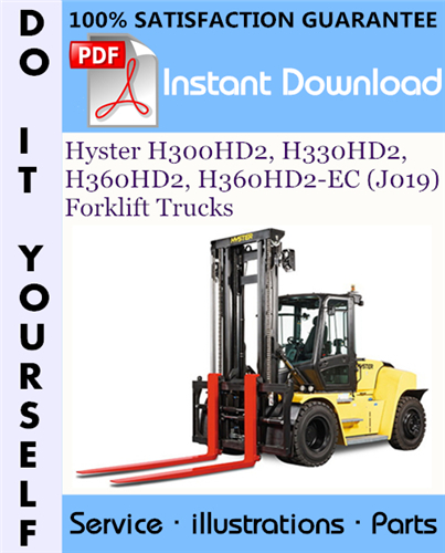 Thumbnail Hyster H300HD2, H330HD2, H360HD2, H360HD2-EC (J019) Forklift Trucks Parts Manual ☆
