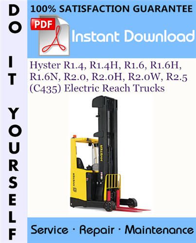 Thumbnail Hyster R1.4, R1.4H, R1.6, R1.6H, R1.6N, R2.0, R2.0H, R2.0W, R2.5 (C435) Electric Reach Trucks Service Repair Workshop Manual ☆ Thumbnail Hyster R1.4, R1.4H, R1.6, R1.6H, R1.6N, R2.0, R2.0H, R2.0W, R2.5 (C435) Electric Reach Trucks Service Repair Workshop Manual ☆