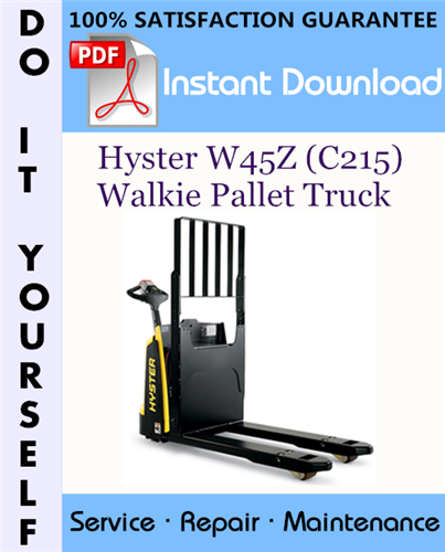 Thumbnail Hyster W45Z (C215) Walkie Pallet Truck Service Repair Workshop Manual ☆