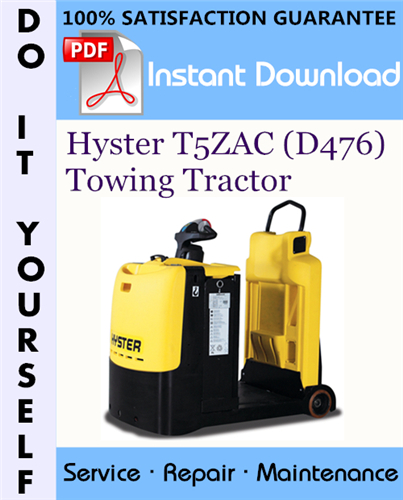 Thumbnail Hyster T5ZAC (D476) Towing Tractor Service Repair Workshop Manual ☆