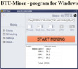 Thumbnail BTC-Miner - program for Windows