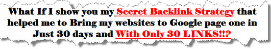 Thumbnail Page One On Google In 30 Days With only 30 links
