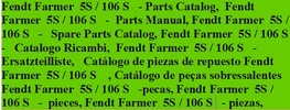 Thumbnail Fendt Farmer 5S / 106 S (FW 268) Parts Catalog Thumbnail Fendt Farmer 5S / 106 S (FW 268) Parts Catalog