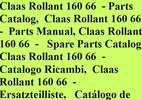 Thumbnail Claas Rollant 160 66 Round Balers - Parts Catalog