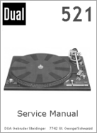 Thumbnail Dual 521 TURNTABLE SERVICE MANUAL