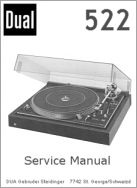 Thumbnail Dual 522 TURNTABLE SERVICE MANUAL