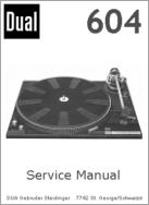 Thumbnail DUAL 604 TURNTABLE SERVICE MANUAL