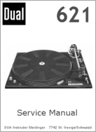 Thumbnail DUAL 621 TURNTABLE SERVICE MANUAL