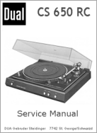 Thumbnail DUAL CS-650-RC (CS 650RC) TURNTABLE SERVICE / REPAIR MANUAL