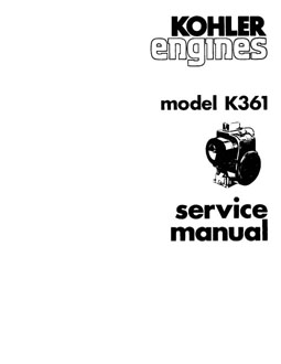 Thumbnail KOHLER ENGINE Model K361 SERVICE MANUAL