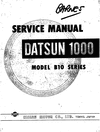 Thumbnail Datsun 1000 Model B10 Series Service Repair Manual Download