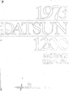 Thumbnail 1973 Datsun 1200 MODEL B110 Series Service Repair Manual
