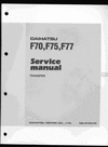Thumbnail DAIHATSU F70, F75, F77 Transfer Service Manual